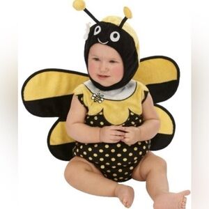 Bumblebee Costume infant Size 0-6 Months NEW Romper & Headpiece Soft Cute Comfy